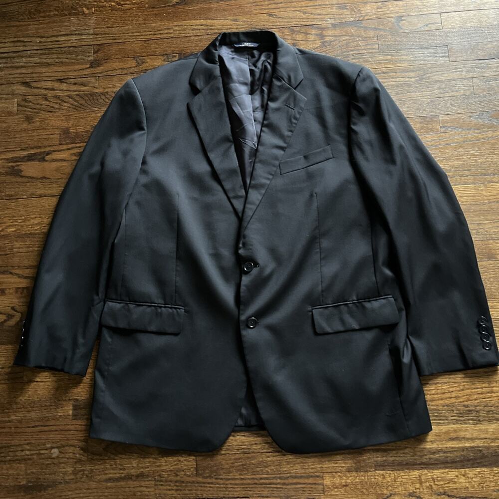 Brooks Brothers 2 Piece Suit Madison 1818 Estrato Men's 45R/40W Navy 100% Wool